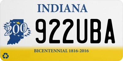 IN license plate 922UBA