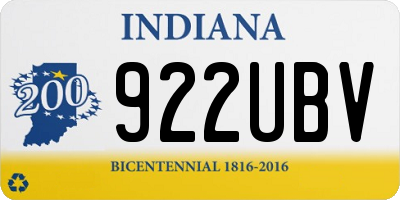 IN license plate 922UBV