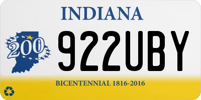 IN license plate 922UBY