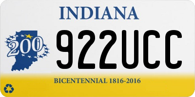 IN license plate 922UCC