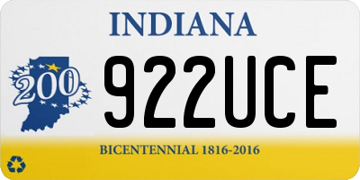 IN license plate 922UCE