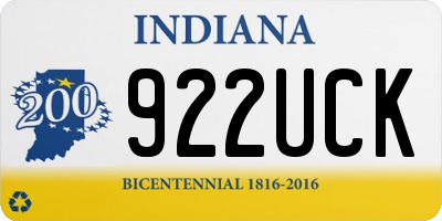 IN license plate 922UCK