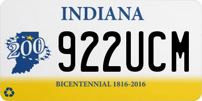 IN license plate 922UCM