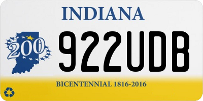 IN license plate 922UDB