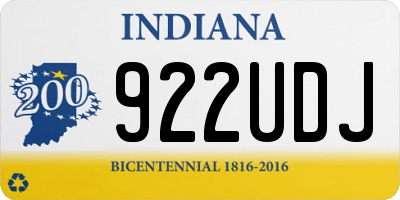 IN license plate 922UDJ