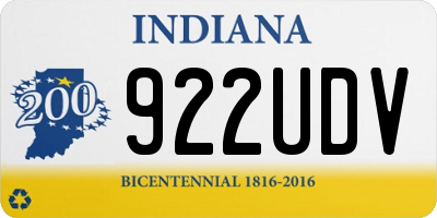 IN license plate 922UDV