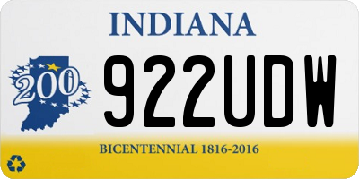 IN license plate 922UDW