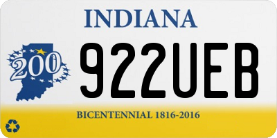 IN license plate 922UEB