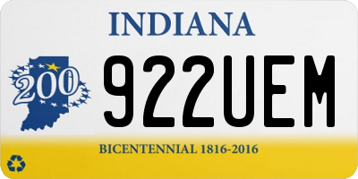 IN license plate 922UEM