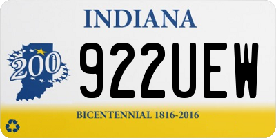 IN license plate 922UEW