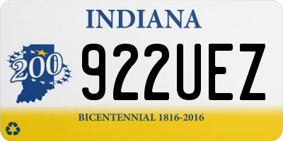 IN license plate 922UEZ