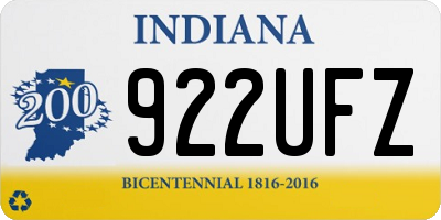 IN license plate 922UFZ