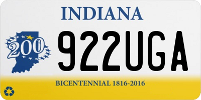 IN license plate 922UGA