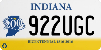 IN license plate 922UGC