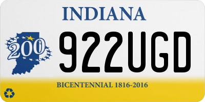 IN license plate 922UGD
