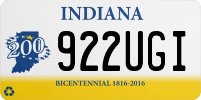 IN license plate 922UGI