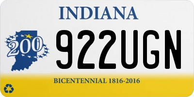 IN license plate 922UGN