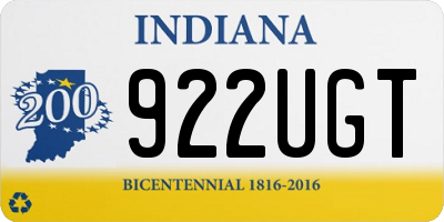 IN license plate 922UGT