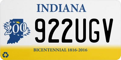 IN license plate 922UGV