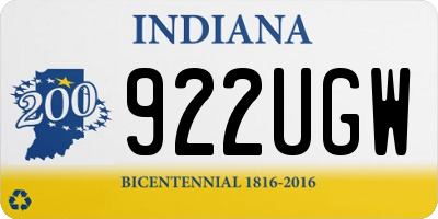 IN license plate 922UGW