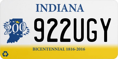 IN license plate 922UGY