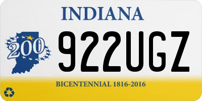 IN license plate 922UGZ