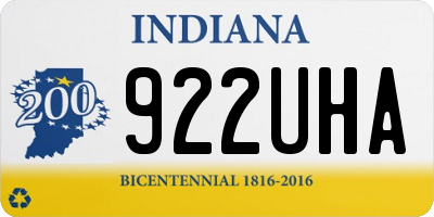 IN license plate 922UHA
