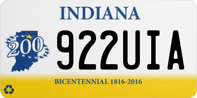 IN license plate 922UIA