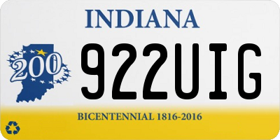 IN license plate 922UIG