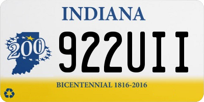 IN license plate 922UII