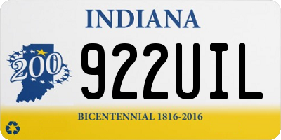 IN license plate 922UIL