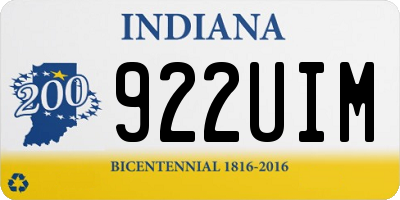 IN license plate 922UIM