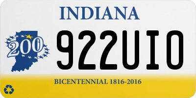 IN license plate 922UIO