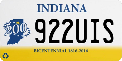IN license plate 922UIS