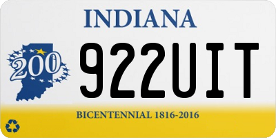 IN license plate 922UIT