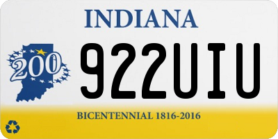 IN license plate 922UIU
