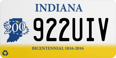 IN license plate 922UIV