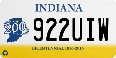 IN license plate 922UIW