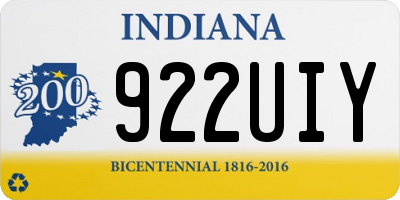 IN license plate 922UIY