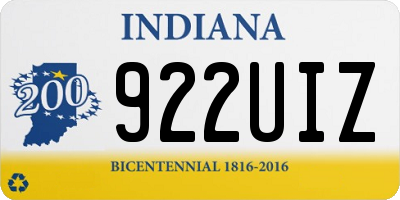 IN license plate 922UIZ