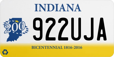 IN license plate 922UJA