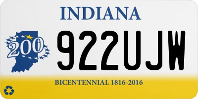 IN license plate 922UJW