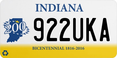 IN license plate 922UKA