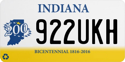 IN license plate 922UKH