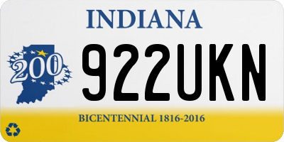IN license plate 922UKN