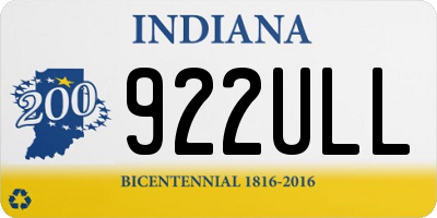 IN license plate 922ULL