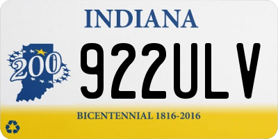 IN license plate 922ULV
