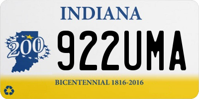 IN license plate 922UMA