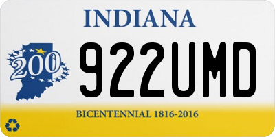 IN license plate 922UMD