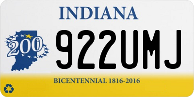 IN license plate 922UMJ